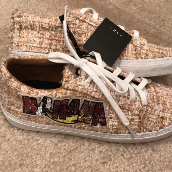 Zara Shoes - Final Price Zara Bananas tweed sequin sneakers